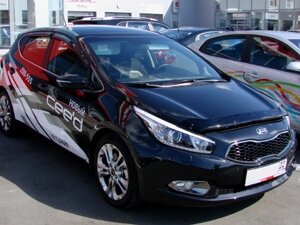 Дефлектор капота (мухобойка) Kia Ceed 2012- (Киа Сид) SIM