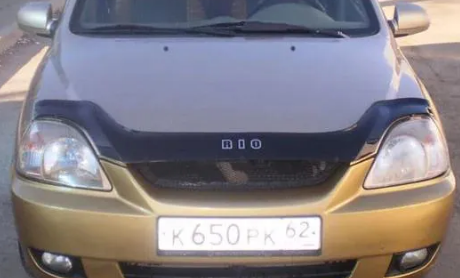 Дефлектор капота (мухобойка) KIA RIO II с 2003-2005 г.в. (Киа Рио) Вип Тюнинг